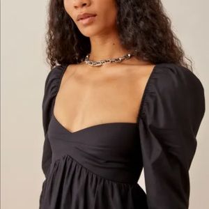 Reformation Kenzie Dress - black size 0. Worn ONCE